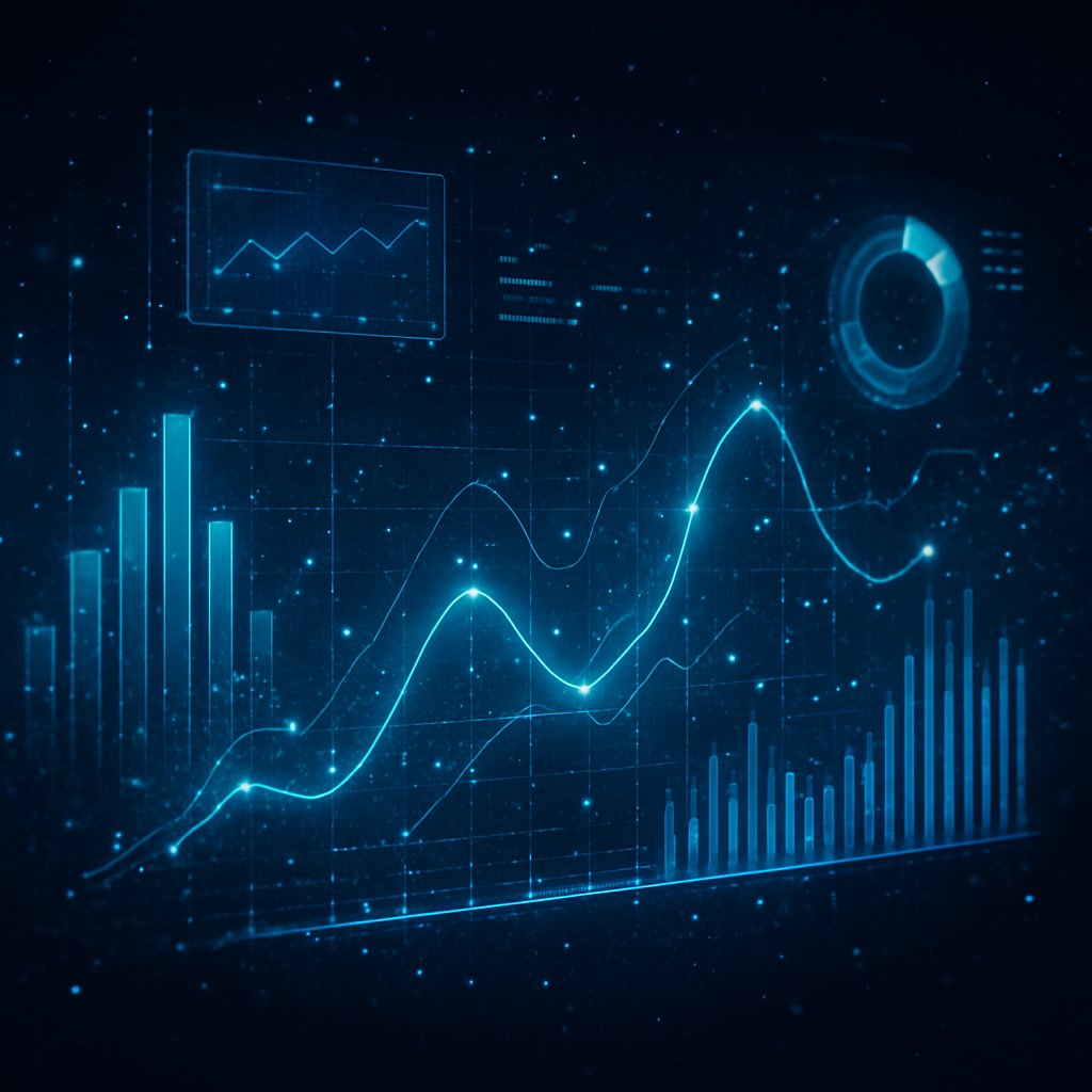 Holographic marketing analytics and data visualisations in digital space